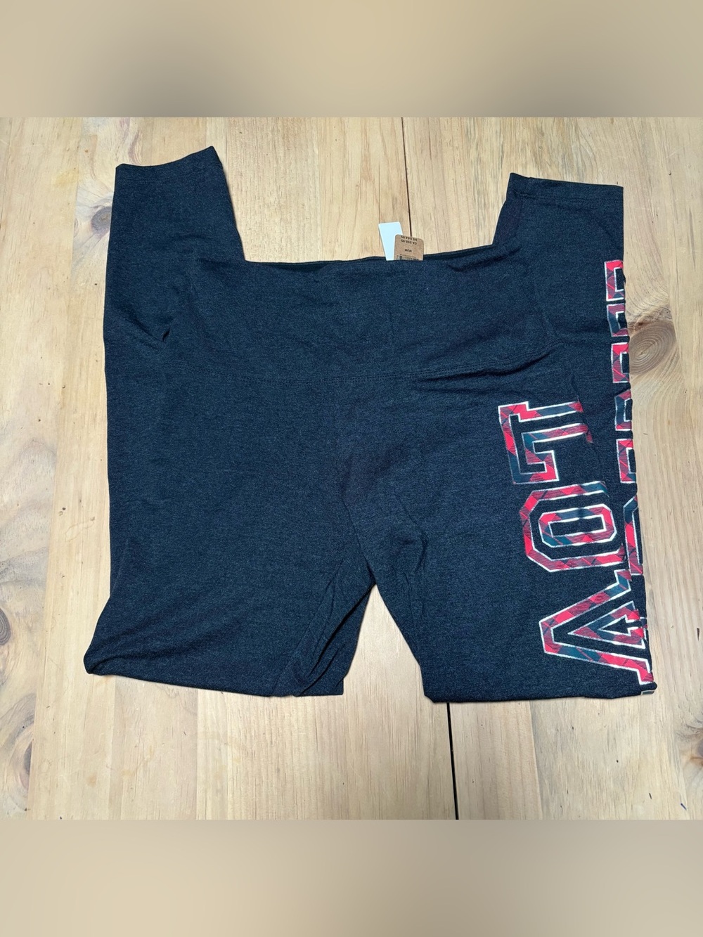 New with tags PINK Victoria's Secret Black Leggings with Red LOVE Side Graphic